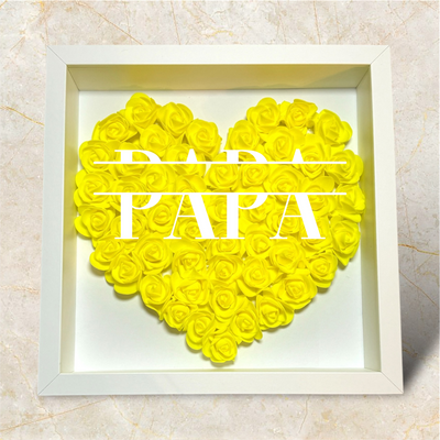 Personalisierter Herz-Rosenrahmen für Papa