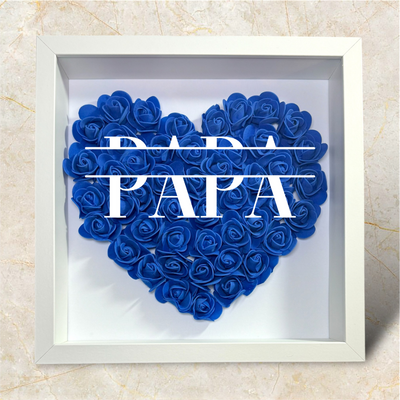 Personalisierter Herz-Rosenrahmen für Papa