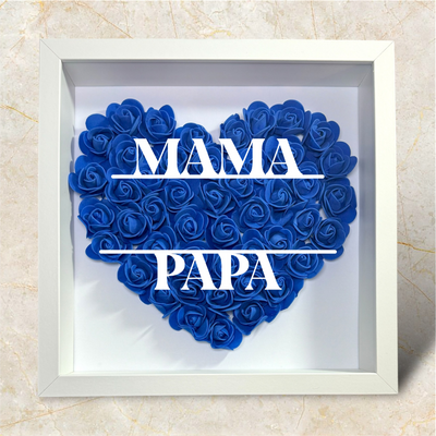 Personalisierter Herz-Rosenrahmen für Mama & Papa Geschenk