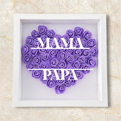 Personalisierter Herz-Rosenrahmen für Mama & Papa Geschenk