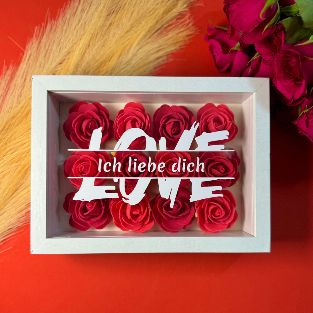 Personalisierter Rosenrahmen für den Partner